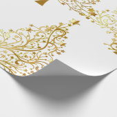 Fancy Gouden Kerstboom Thunder_Cove Cadeaupapier (Hoek)