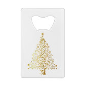 Fancy Gouden Kerstboom Thunder_Cove Creditkaart Flessenopener (Achterkant)
