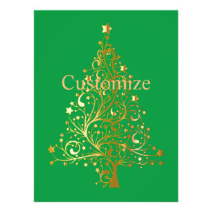 Fancy Gouden Kerstboom Thunder_Cove Foto Afdruk