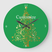 Fancy Gouden Kerstboom Thunder_Cove Grote Klok (Voorkant)