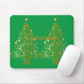 Fancy Gouden Kerstboom Thunder_Cove Muismat (Met muis)