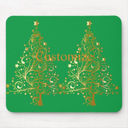 Fancy Gouden Kerstboom Thunder_Cove Muismat (Voorkant)