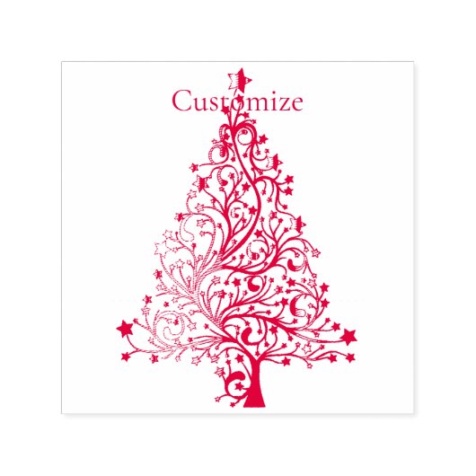 Fancy Gouden Kerstboom Thunder_Cove Zelfinktende Stempel (Design)