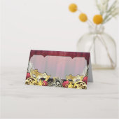 Fancy gouden maskerade naam Kaarten Plaatskaartje (Achterkant)