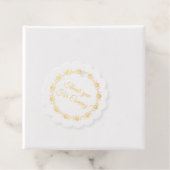 Fancy gouden rand Bedankt Monogram bruiloft Bedankjes Labels (Met doos)