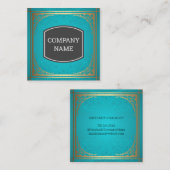 Fancy Gouden Sierrand Vierkante Visitekaartje (Voorkant / Achterkant)