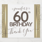 Fancy goudfeest op maat sparkling wijnetiket (Enkel label)