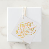 Fancy goudkoortsrillingen donkerblauwe kerst bedankjes labels (Met doos)