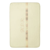 FANCY goudmonogram, goudstrip, crème Badmat (Voorkant Verticaal)