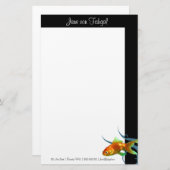 Fancy goudstaartvis briefpapier (Voorkant / Achterkant)