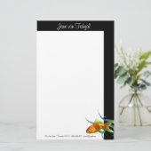 Fancy goudstaartvis briefpapier (Staand voorkant)