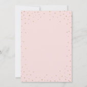 Fancy goudsterren Roze Baby shower Invite Kaart (Achterkant)
