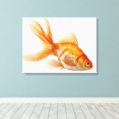 Fancy goudvis canvas afdruk (Insitu (Houten vloer))