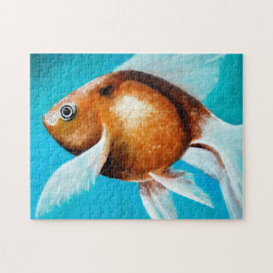 Fancy goudvis legpuzzel