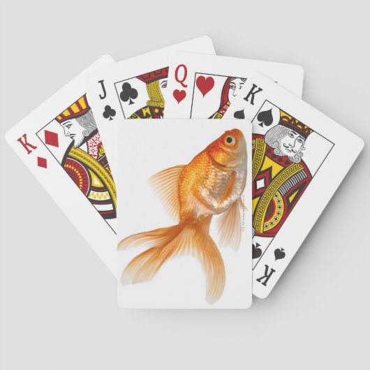Fancy goudvis pokerkaarten (Achterkant)