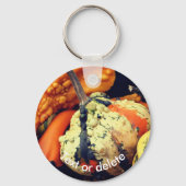 Fancy Gourds Natuur Gepersonaliseerd Sleutelhanger (Voorkant)