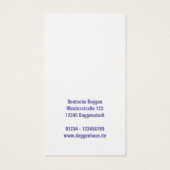 Fancy Great Dane Kennel-Visitekaartjes Visitekaartje (Achterkant)