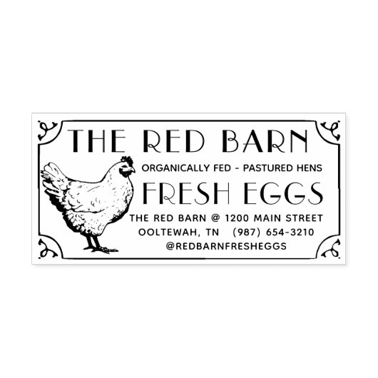 Fancy Grens Ei Karton Stempel (Design)