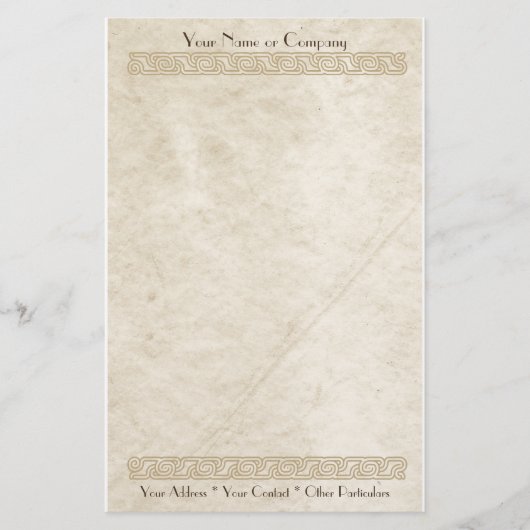 Fancy grensverleggingstan briefpapier (Voorkant)