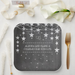 Fancy grenzen voor alkbordsterren papieren bordje