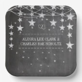 Fancy grenzen voor alkbordsterren papieren bordje (Voorkant)