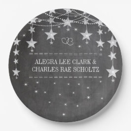 Fancy grenzen voor alkbordsterren papieren bordje