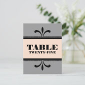 Fancy grijs-/kleurengedeelte Deco-tabelnummer Brie Briefkaart (Staand voorkant)