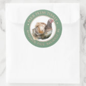 Fancy Groen Ei Kartonetiket Boerderij Vers Turkije Ronde Sticker (Tas)