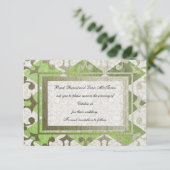 Fancy Groen goud Harlequin Medieval sparen de datu Save The Date (Staand voorkant)