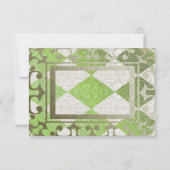 Fancy Groen goud Harlequin Medieval sparen de datu Save The Date (Achterkant)