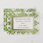 Fancy Groen goud Harlequin Medieval sparen de datu Save The Date (Voorkant / Achterkant)