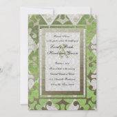 Fancy groen goud Harlequin middeleval bruiloft Kaart (Voorkant)