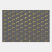 Fancy groen, grijs, Paars, Faux Gold 2nd Event # Inpakpapier Vel (Voorkant 2)