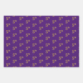 Fancy groen, grijs, Paars, Faux Gold 5th Event # Inpakpapier Vel (Voorkant 3)