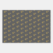 Fancy groen, grijs, Paars, Faux Gold 6th Event # Inpakpapier Vel (Voorkant 2)