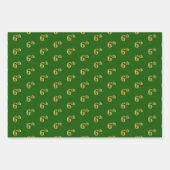 Fancy groen, grijs, Paars, Faux Gold 6th Event # Inpakpapier Vel (Voorkant)