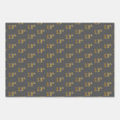 Fancy Groen, Grijs, Paarse, Faux Gold 13de Eveneme Inpakpapier Vel (Voorkant 2)