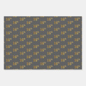 Fancy Groen, Grijs, Paarse, Faux Gold 16e Event # Inpakpapier Vel (Voorkant 2)