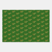 Fancy Groen, Grijs, Paarse, Faux Gold 16e Event # Inpakpapier Vel (Voorkant)