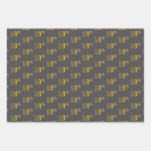 Fancy Groen, Grijs, Paarse, Faux Gold 18e Event # Inpakpapier Vel (Voorkant 2)