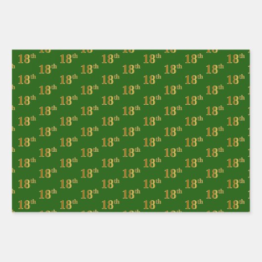 Fancy Groen, Grijs, Paarse, Faux Gold 18e Event # Inpakpapier Vel (Voorkant)