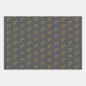 Fancy Groen, Grijs, Paarse, Faux Gold 1e Event # Inpakpapier Vel (Voorkant 2)