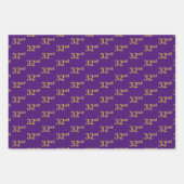 Fancy Groen, Grijs, Paarse, Faux Gold 32e Event # Inpakpapier Vel (Voorkant 3)