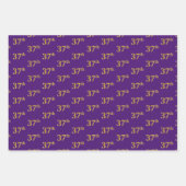 Fancy Groen, Grijs, Paarse, Faux Gold 37e Evenemen Inpakpapier Vel (Voorkant 3)