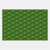 Fancy Groen, Grijs, Paarse, Faux Gold 37e Evenemen Inpakpapier Vel (Voorkant)