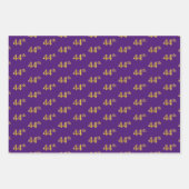 Fancy Groen, Grijs, Paarse, Faux Gold 44e Evenemen Inpakpapier Vel (Voorkant 3)