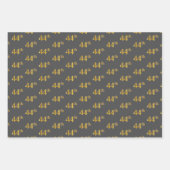 Fancy Groen, Grijs, Paarse, Faux Gold 44e Evenemen Inpakpapier Vel (Voorkant 2)