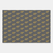 Fancy Groen, Grijs, Paarse, Faux Gold 49e Evenemen Inpakpapier Vel (Voorkant 2)