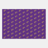 Fancy Groen, Grijs, Paarse, Faux Gold 4e Event # Inpakpapier Vel (Voorkant 3)