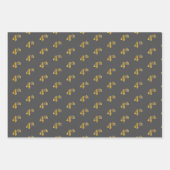 Fancy Groen, Grijs, Paarse, Faux Gold 4e Event # Inpakpapier Vel (Voorkant 2)